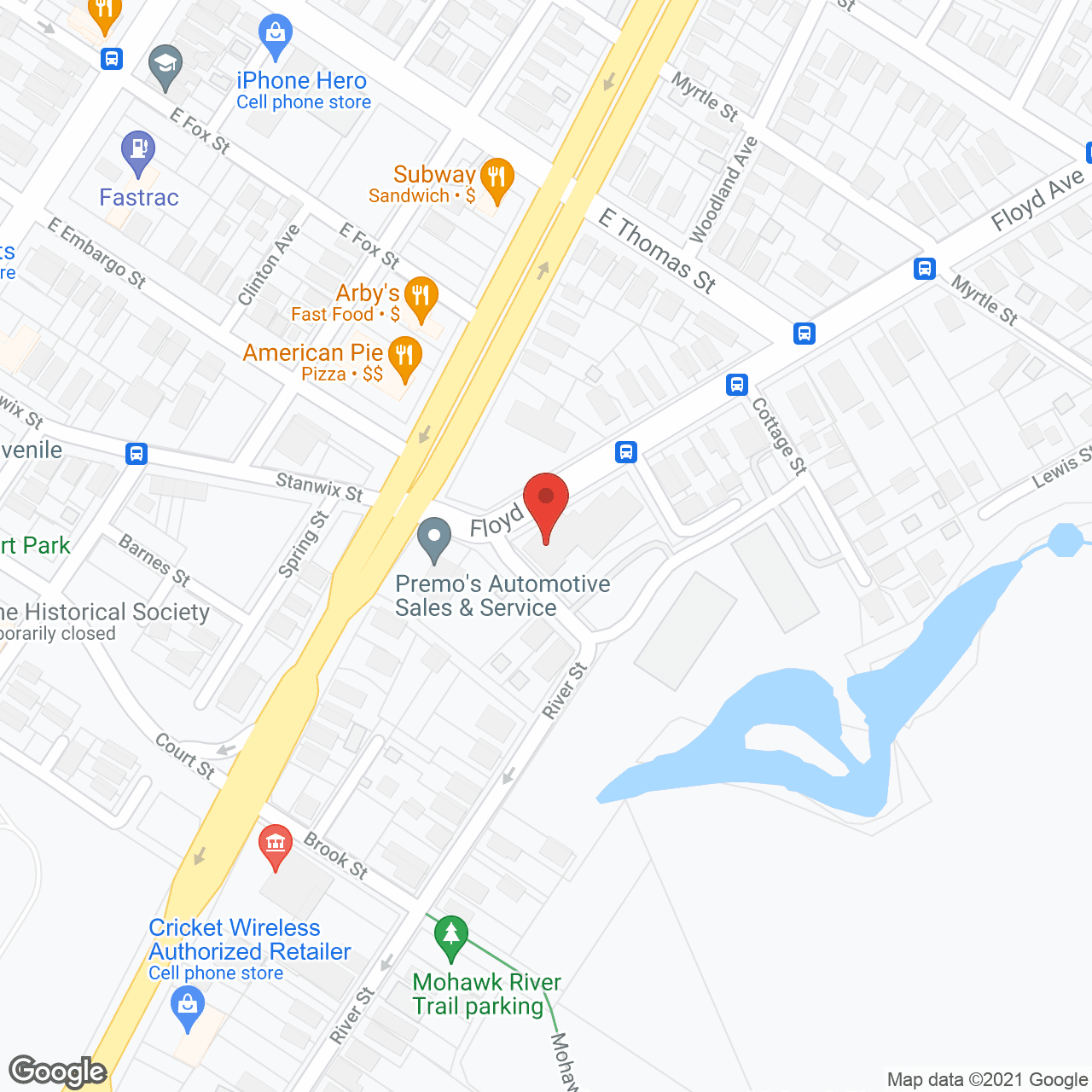 Map of the neighborhood around Colonial Apartments