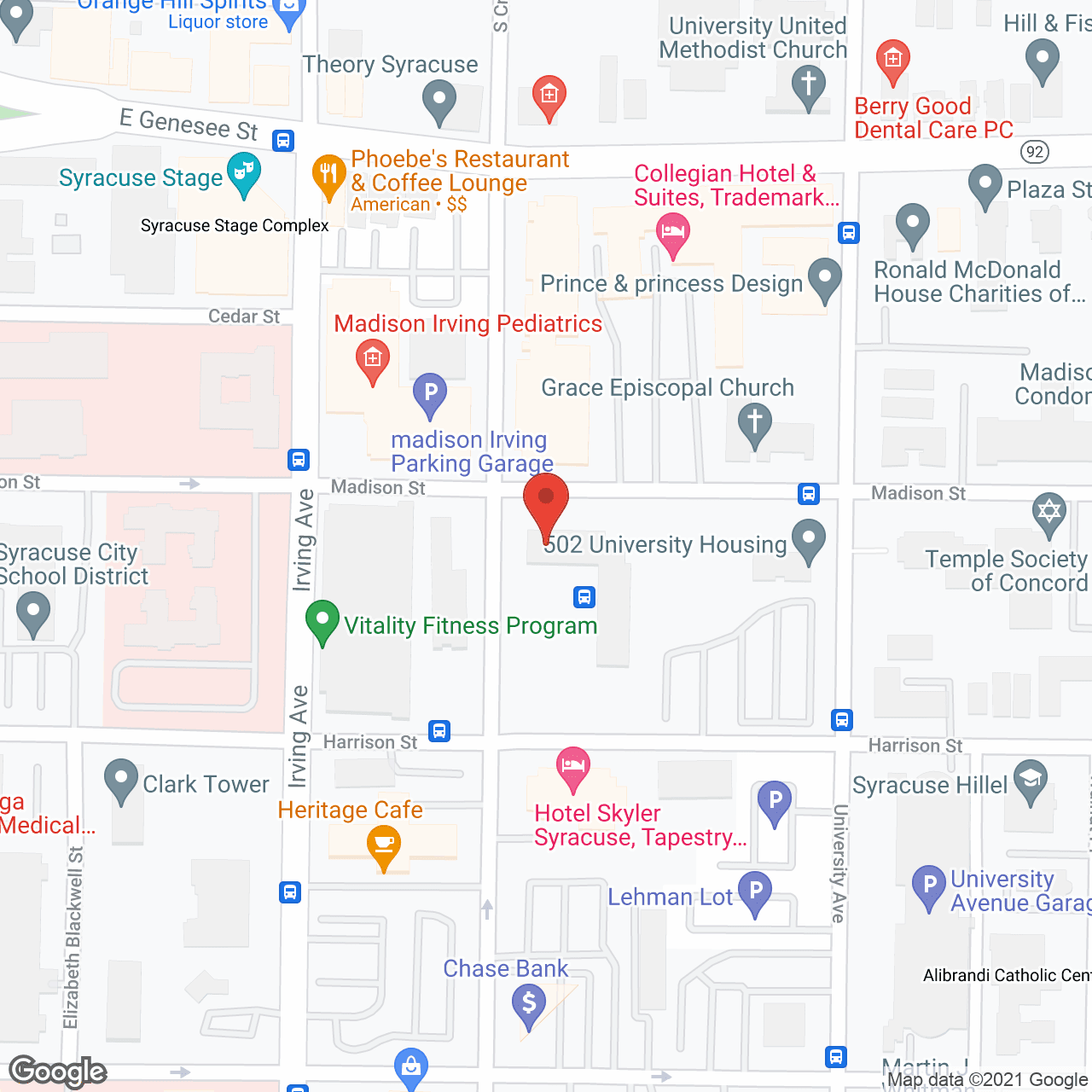 Map of the neighborhood around James P Mc Carthy Manor