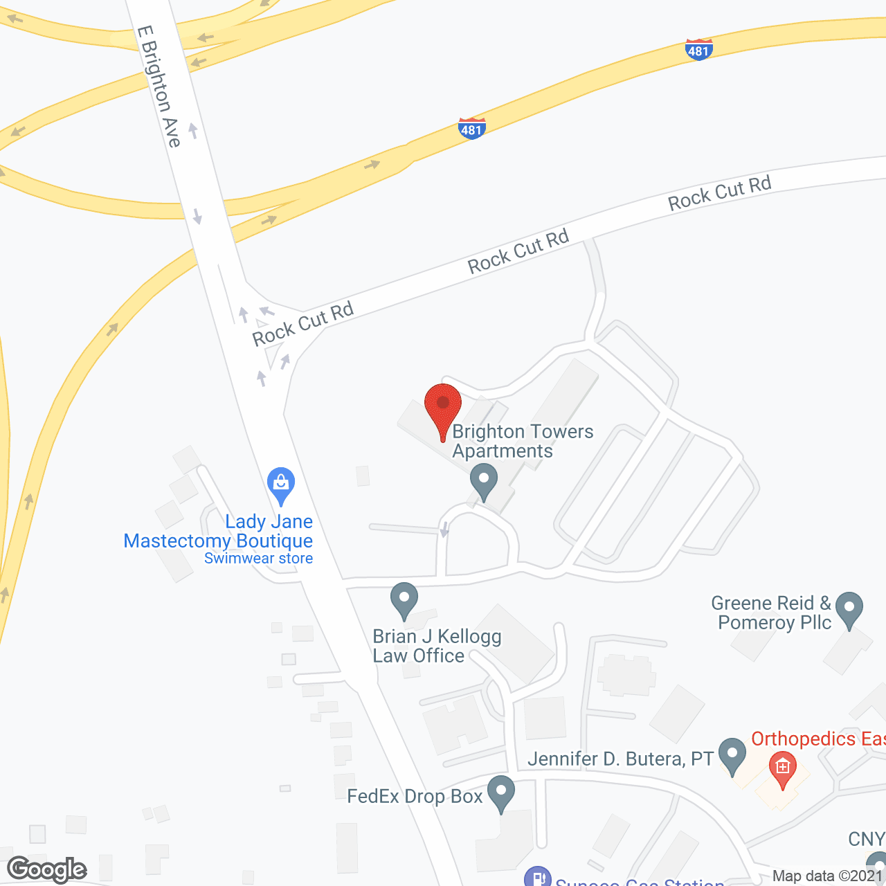 Map of the neighborhood around Brighton Towers Inc