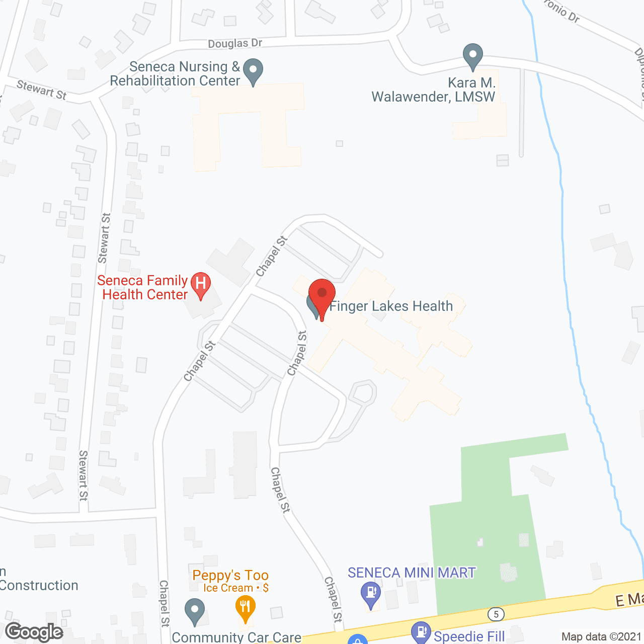 Map of the neighborhood around Huntington Living Ctr