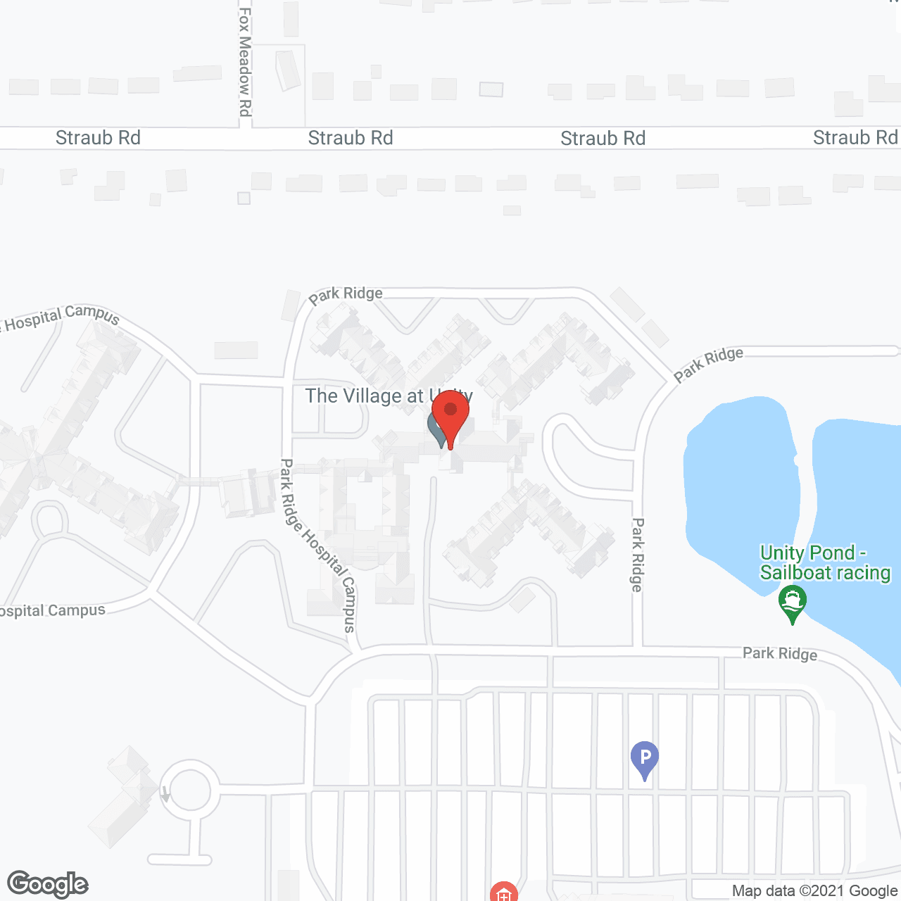 Map of the neighborhood around The Village at Unity