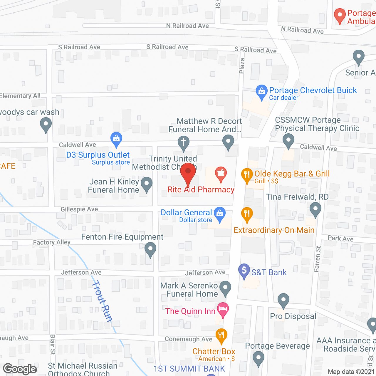 Map of the neighborhood around Lodge Run Apartments