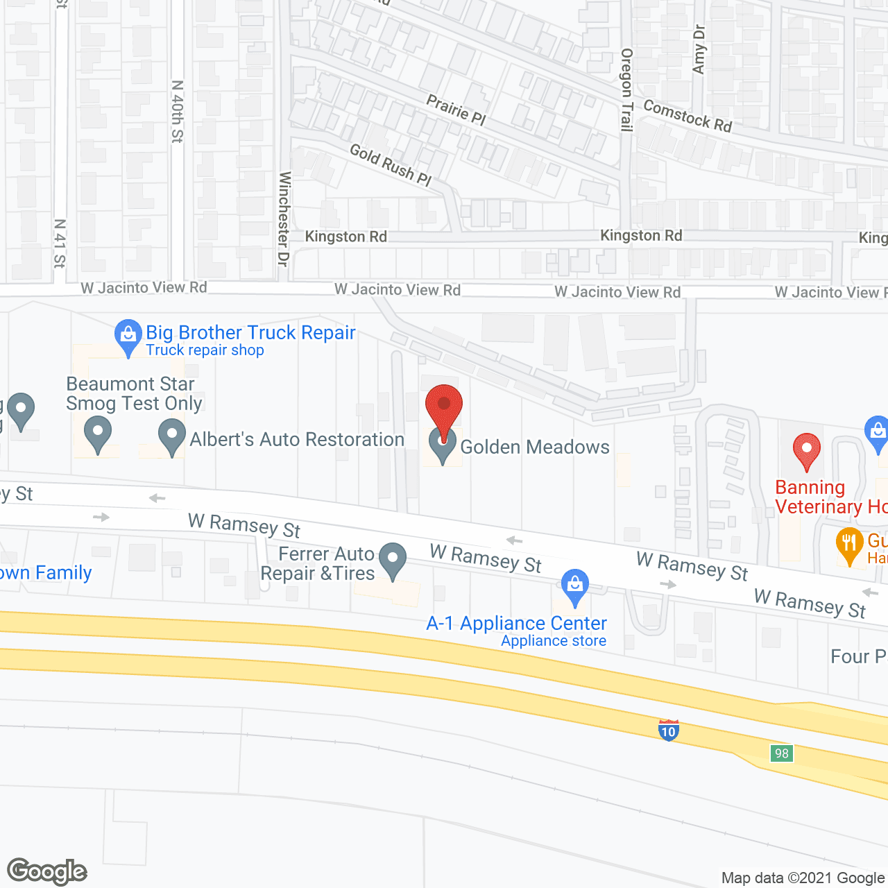 Map of the neighborhood around Westfield Villa Gardens