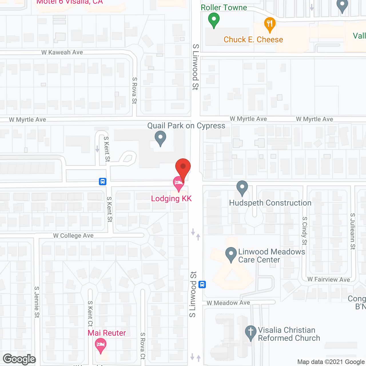 Map of the neighborhood around Quail Park on Cypress