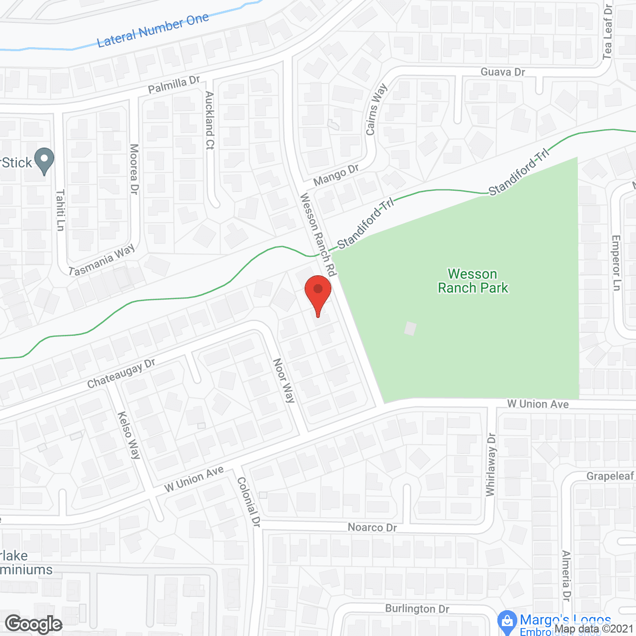 Map of the neighborhood around Del Rio Extended Care