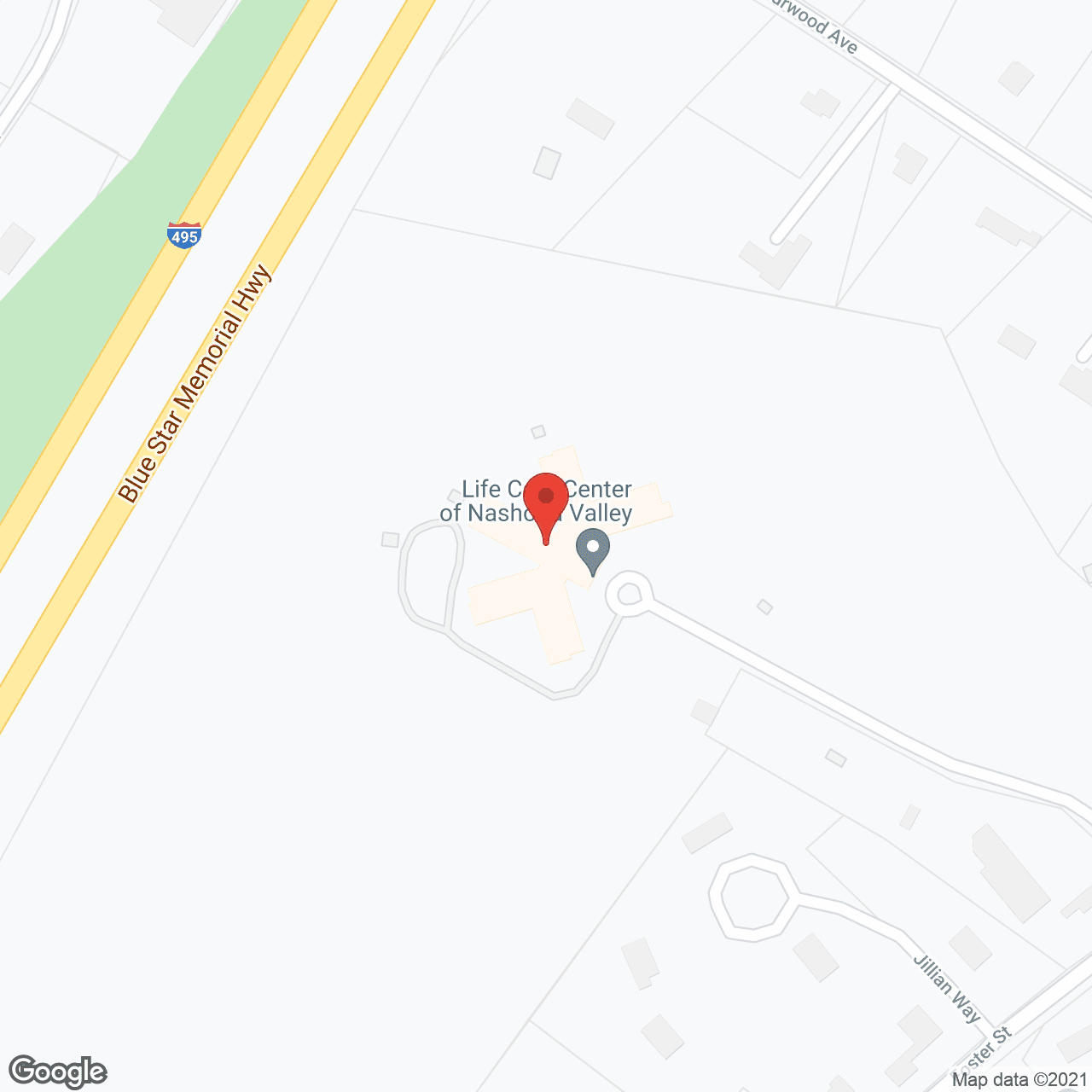Map of the neighborhood around Life Care Ctr of Nashoba Vlly