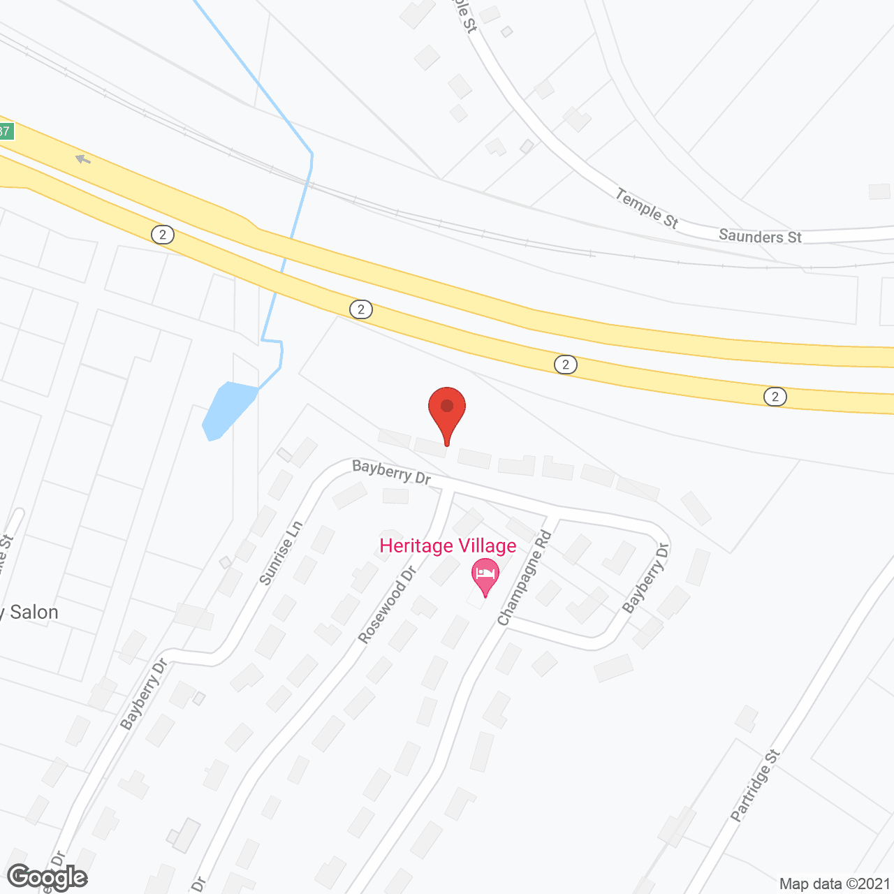Map of the neighborhood around Heritage Village