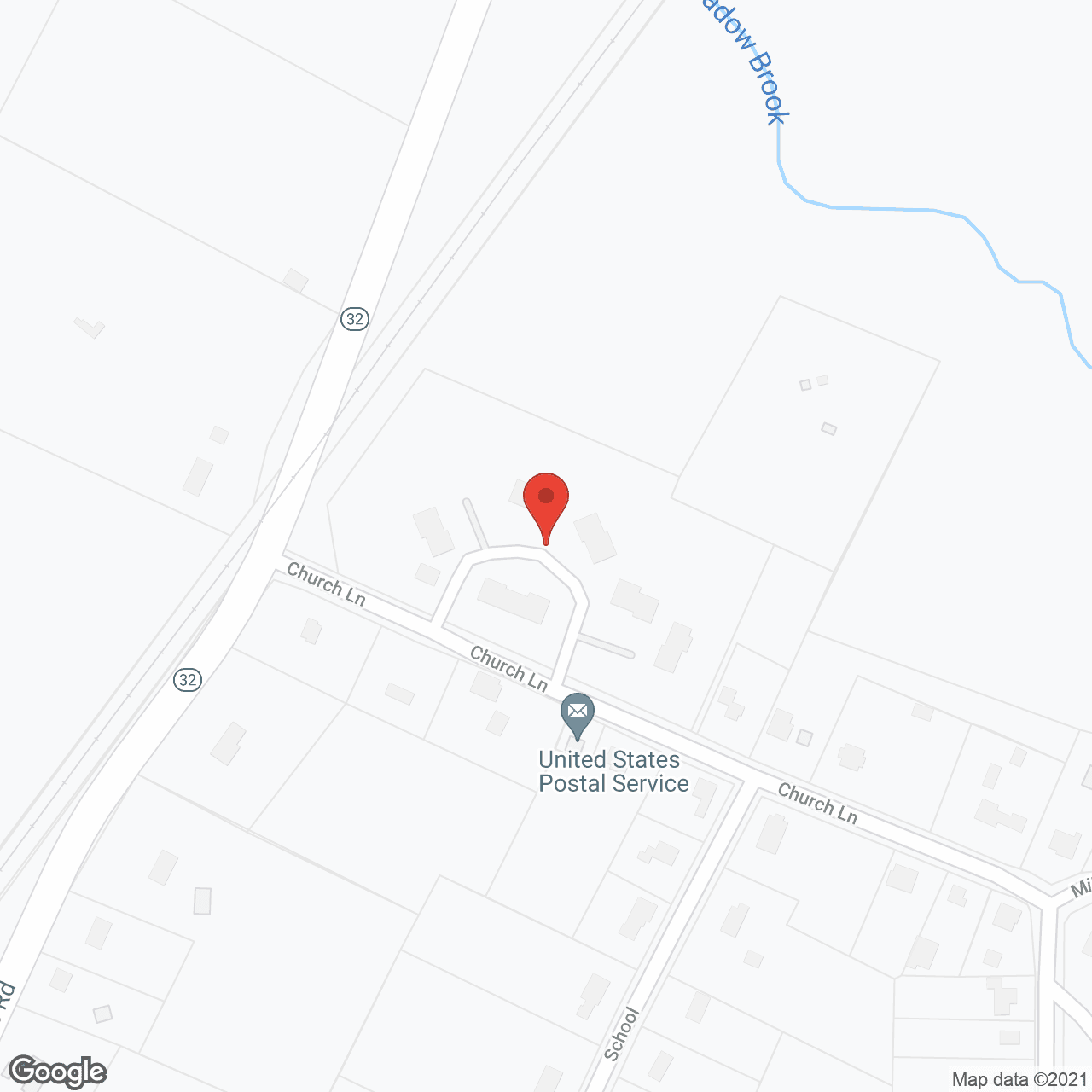Map of the neighborhood around Quabbin Estates