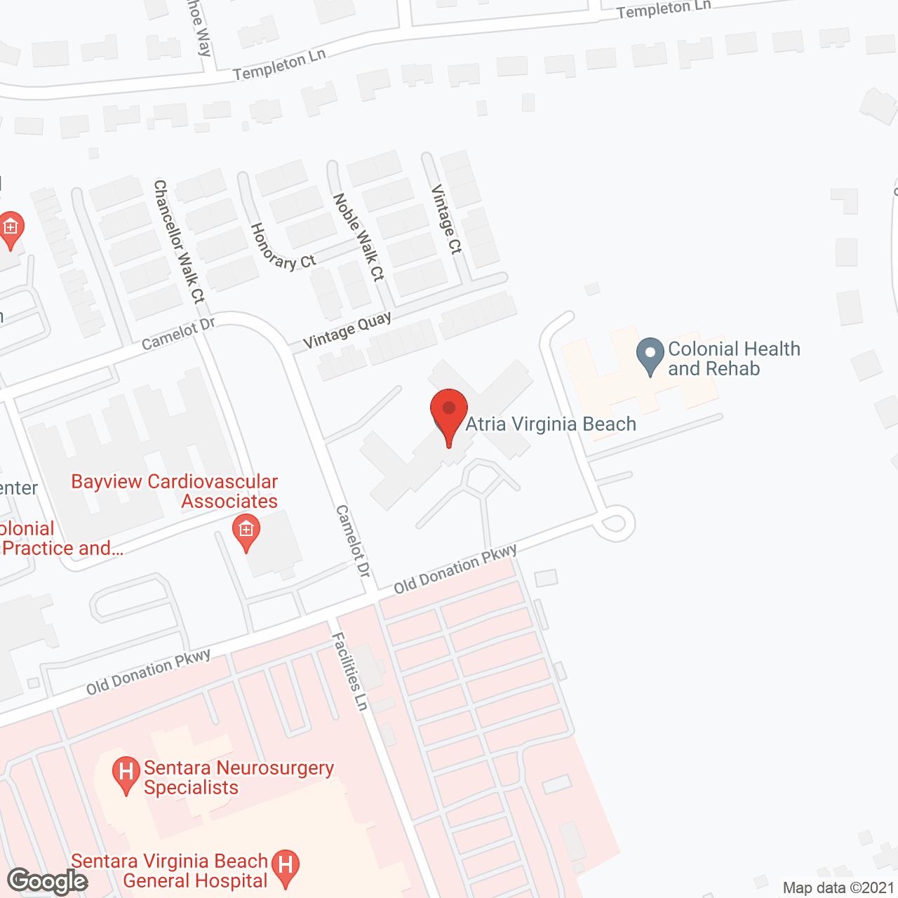 Map of the neighborhood around Discovery Commons Virginia Beach