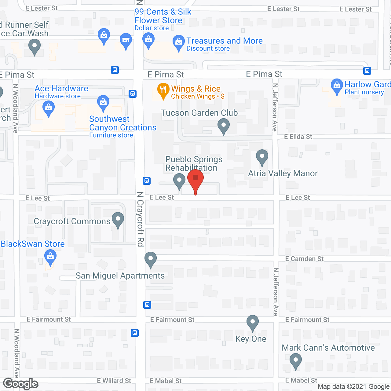 Map of the neighborhood around Atria Valley Manor