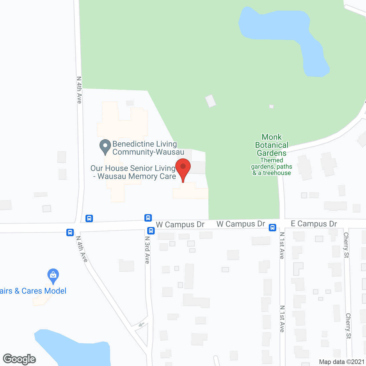 Map of the neighborhood around Our House Senior Living Assisted Care - Wausau