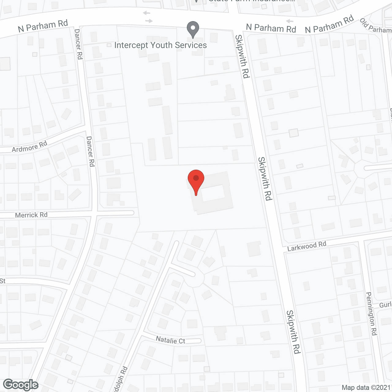 Map of the neighborhood around Morningside in the West End