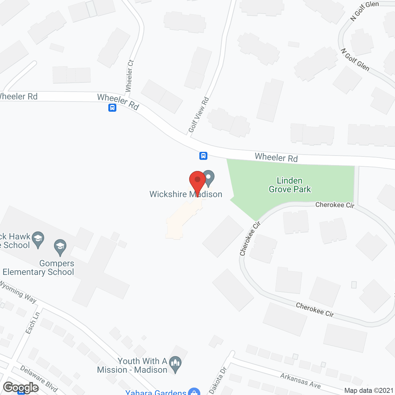 Map of the neighborhood around Legacy Gardens of Madison East