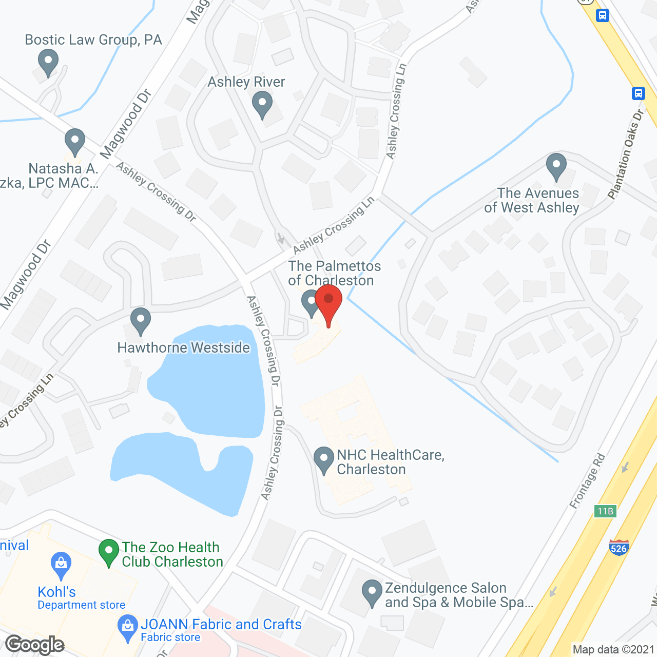 Map of the neighborhood around The Palmettos of Charleston