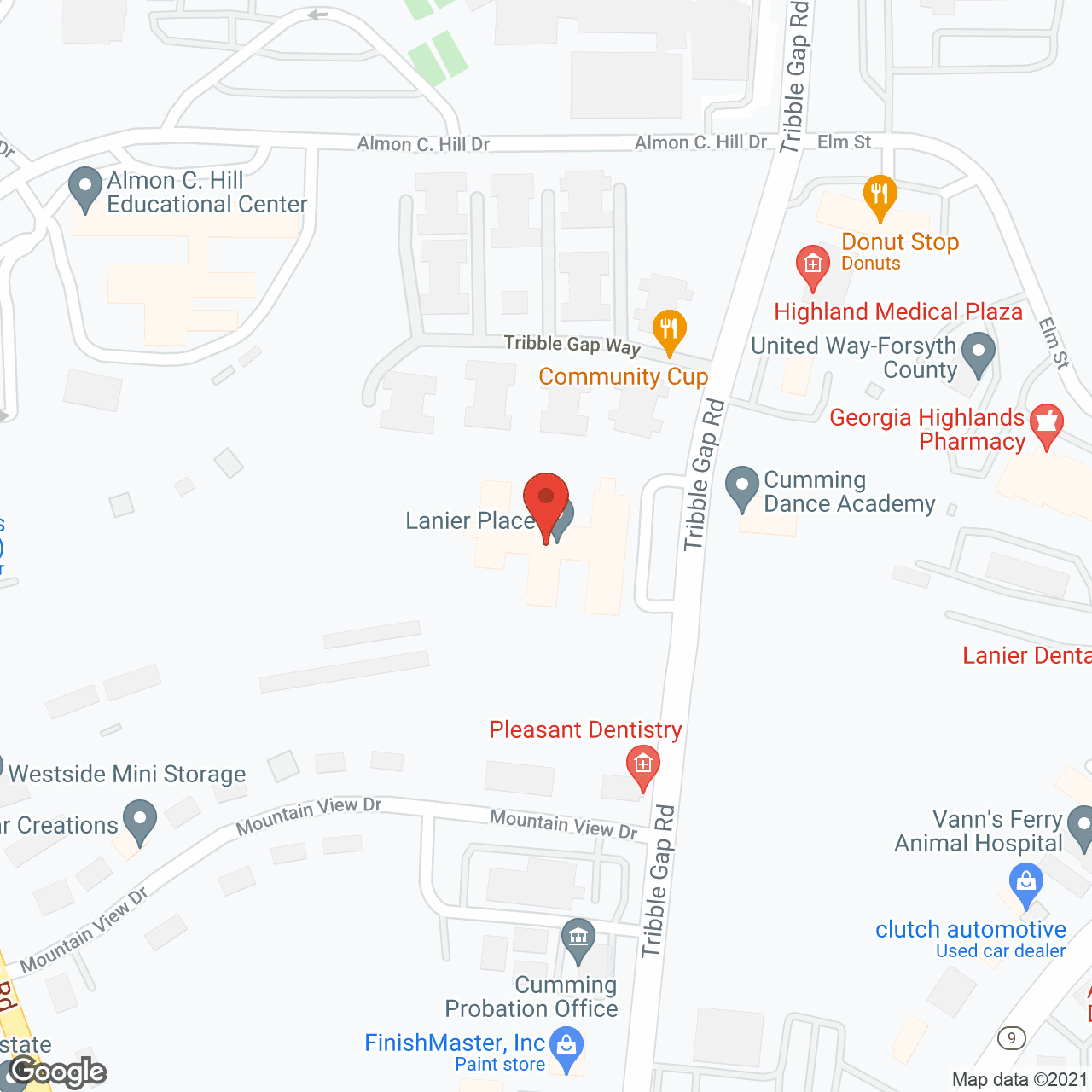 Map of the neighborhood around Lotus Village