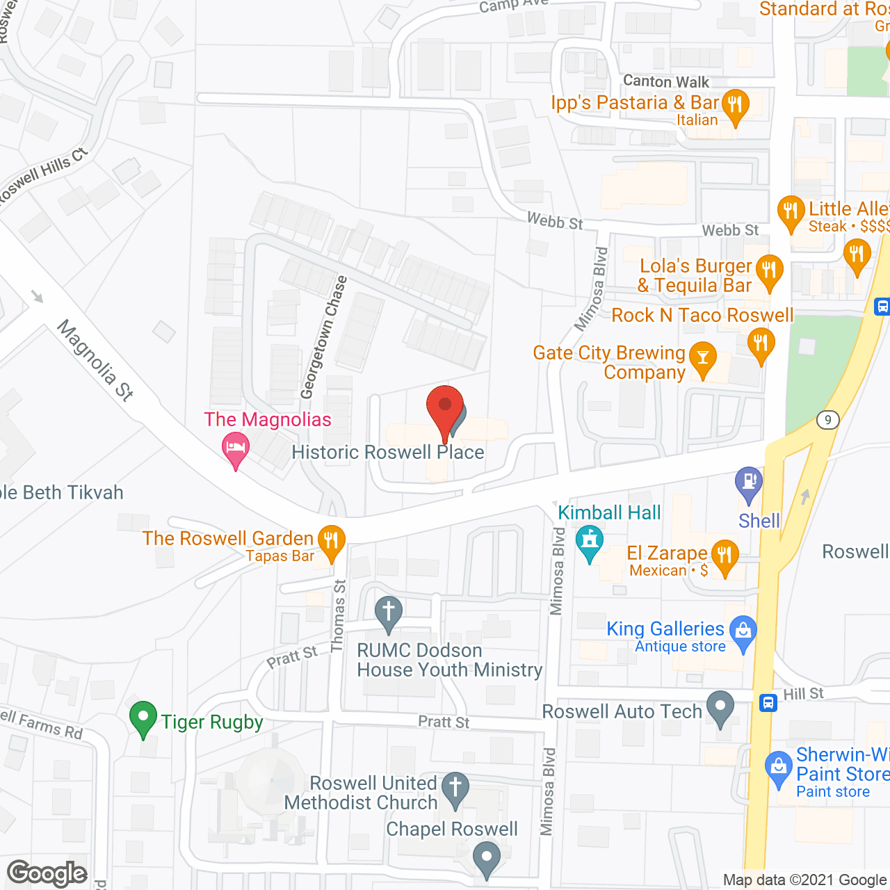 Map of the neighborhood around EPOCH Assisted Living of Roswell