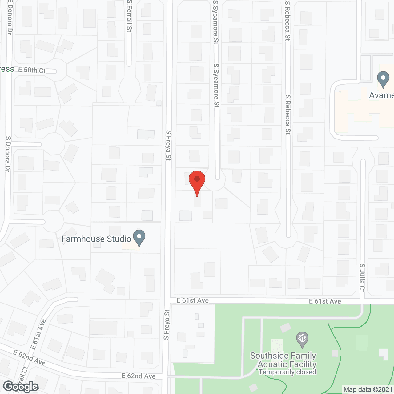 Map of the neighborhood around Vicki's Care Cottage