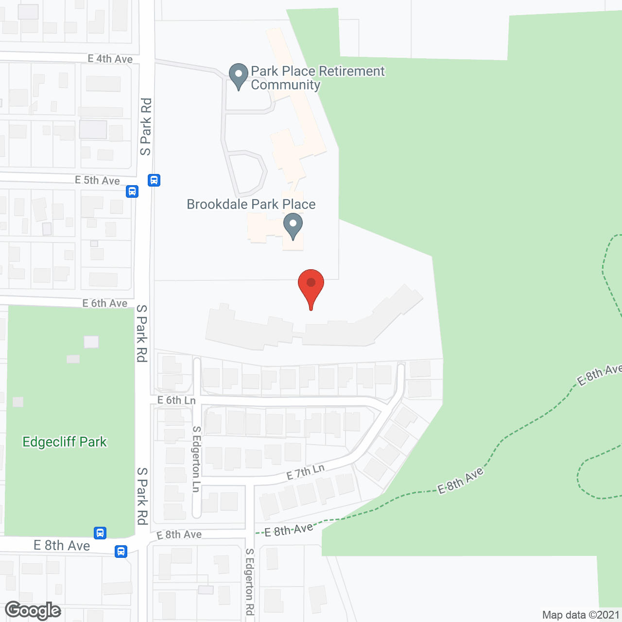 Map of the neighborhood around Brookdale Park Place
