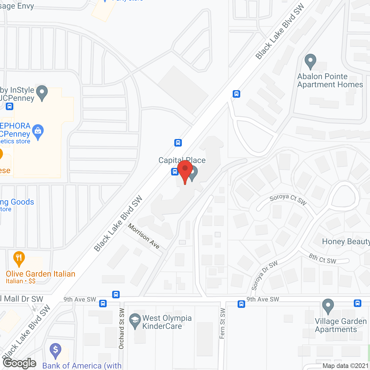 Map of the neighborhood around Holiday Capital Place