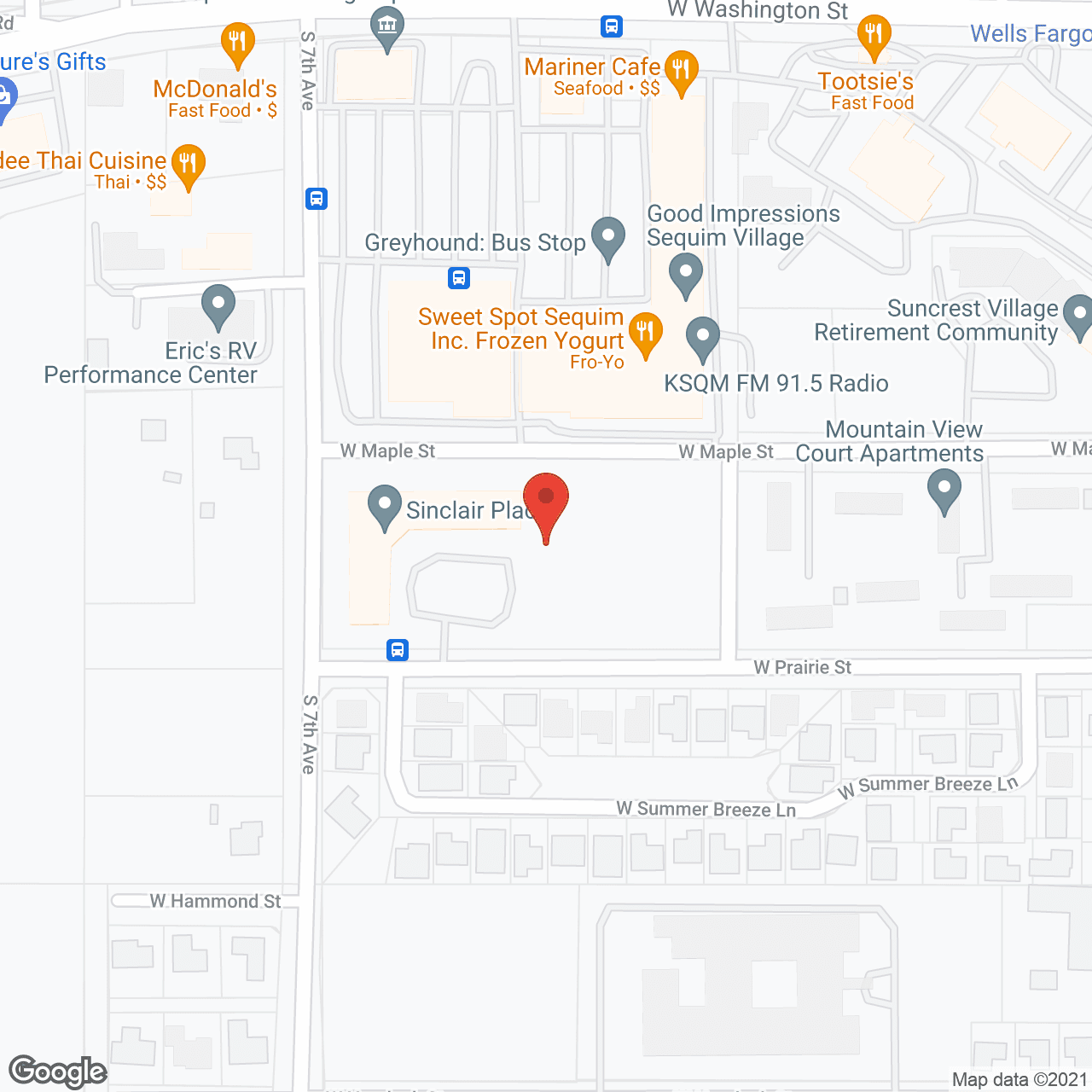 Map of the neighborhood around Trustwell Living at Sinclair Place