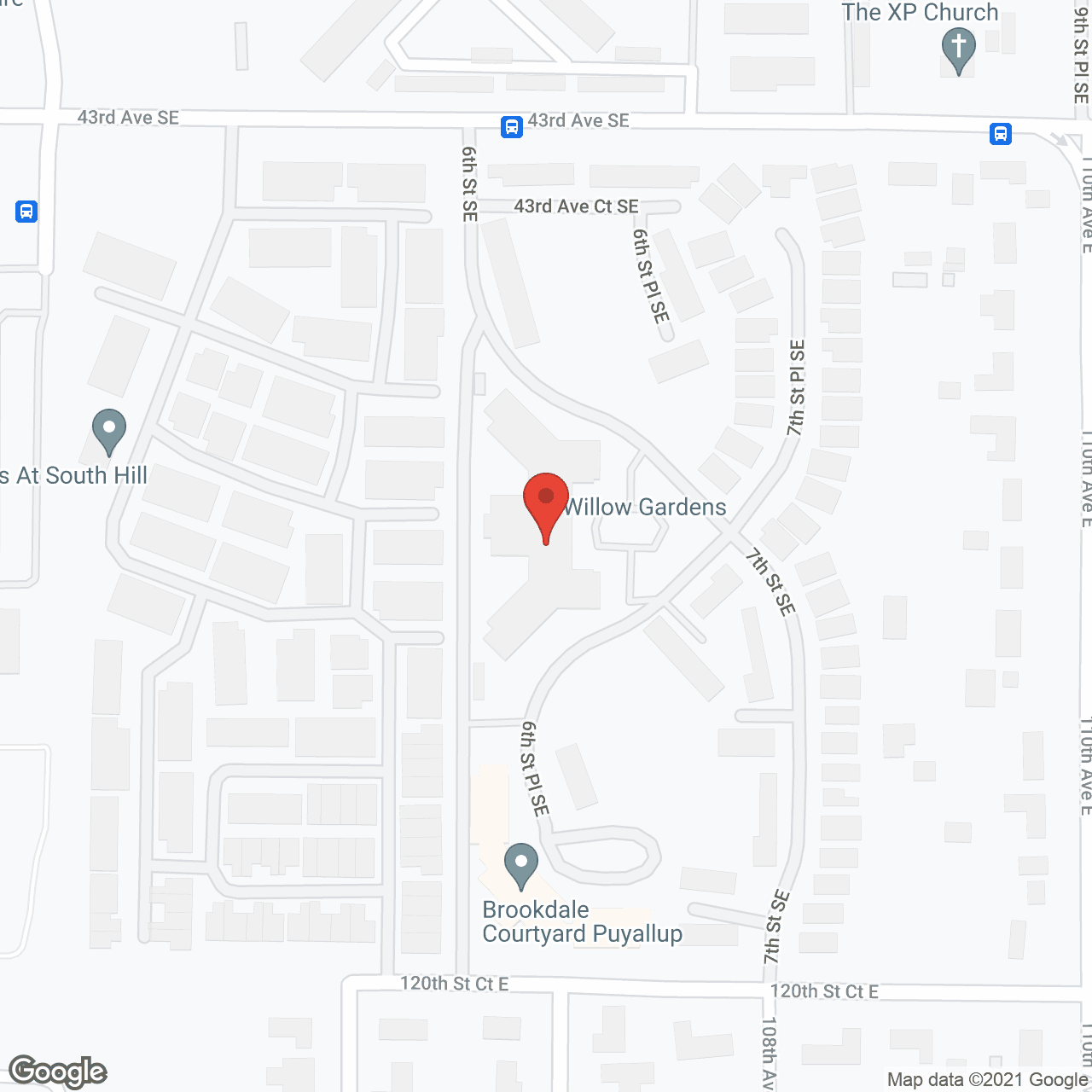Map of the neighborhood around Holiday South Hill