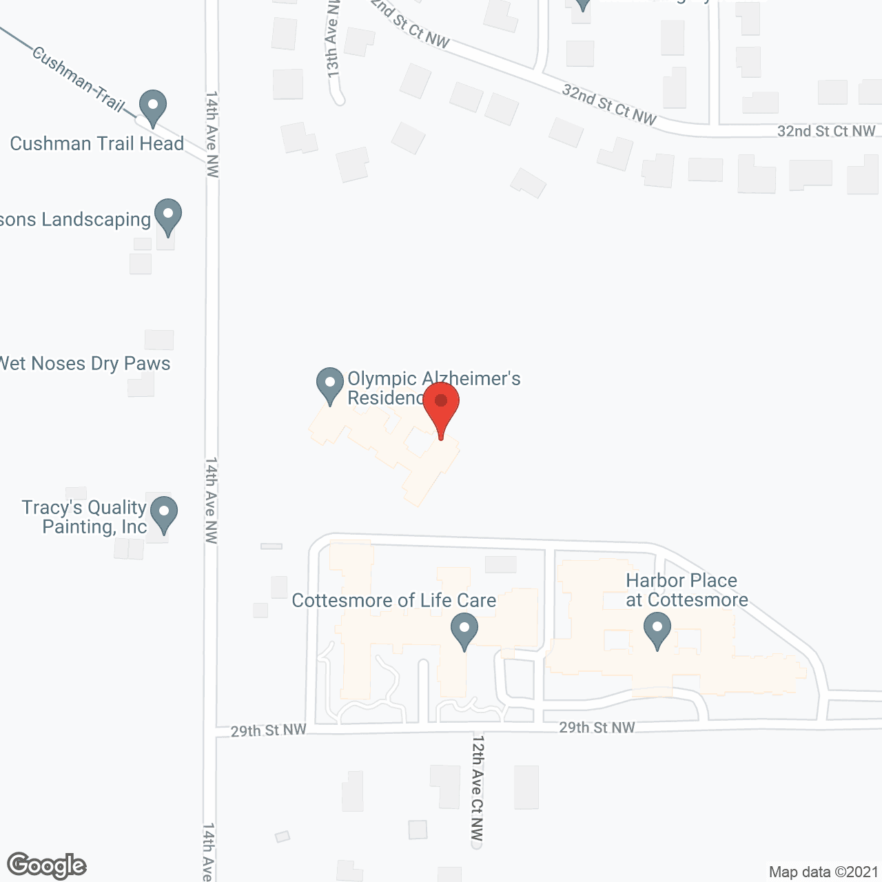 Map of the neighborhood around Gig Harbor at Green Lake Senior Living Memory Care