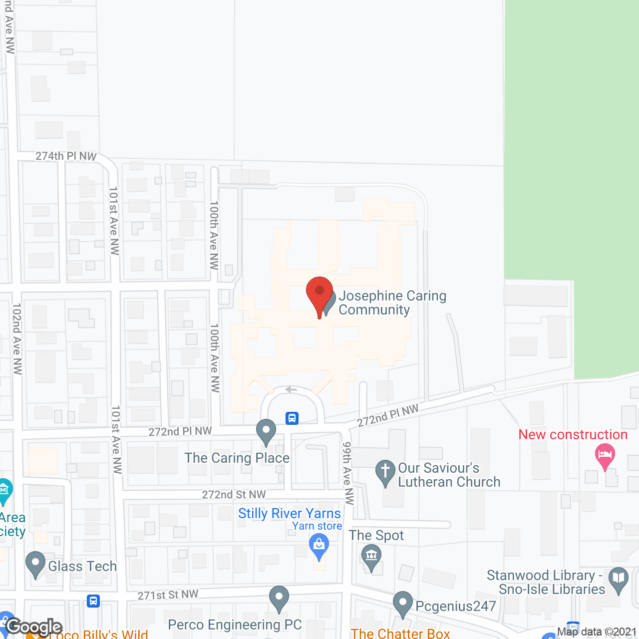 Map of the neighborhood around Josephine Sunset Home