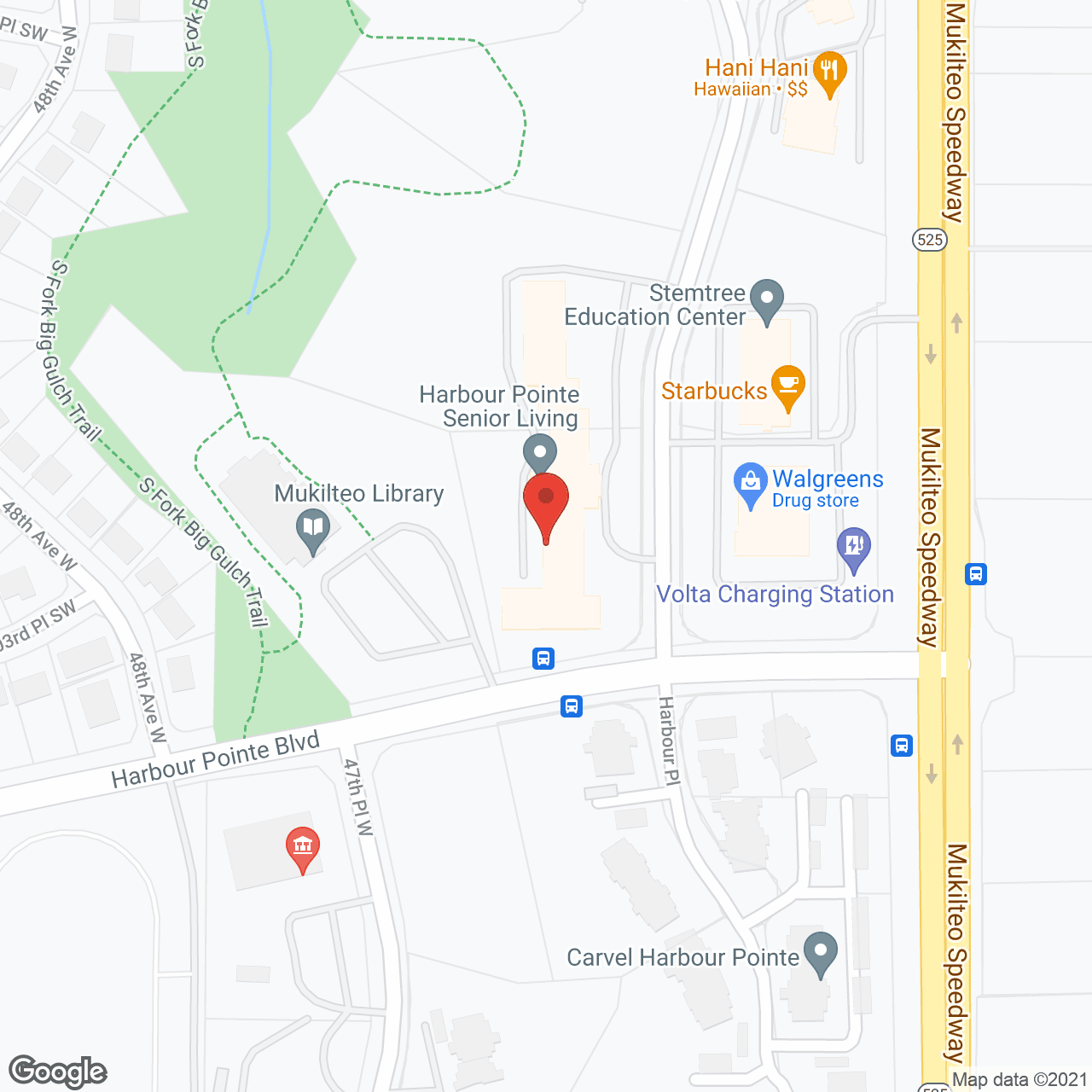 Map of the neighborhood around Harbour Pointe Senior Living