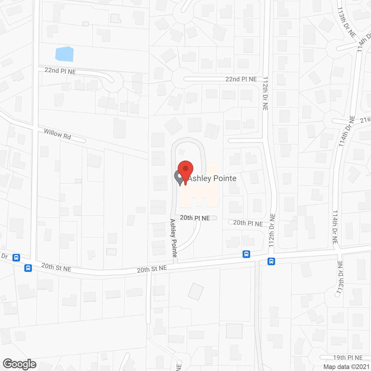 Map of the neighborhood around Ashley Pointe Senior Living