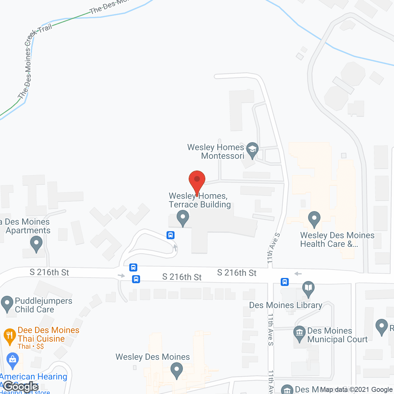 Map of the neighborhood around Wesley Homes Des Moines