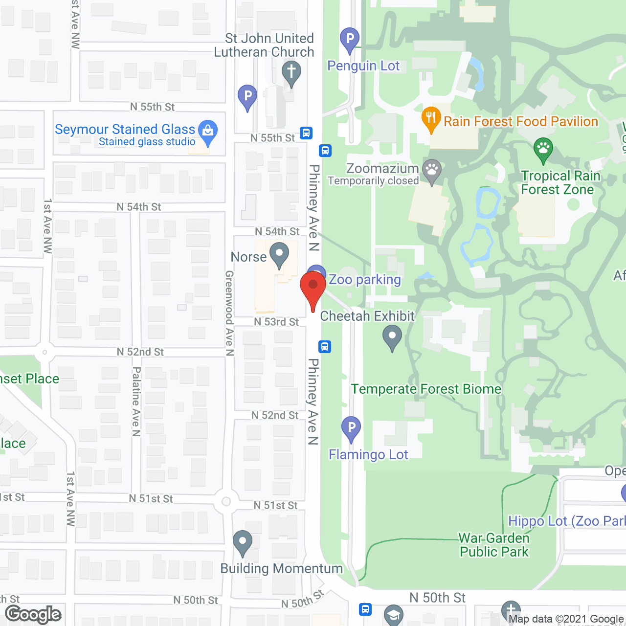 Map of the neighborhood around Norse Home