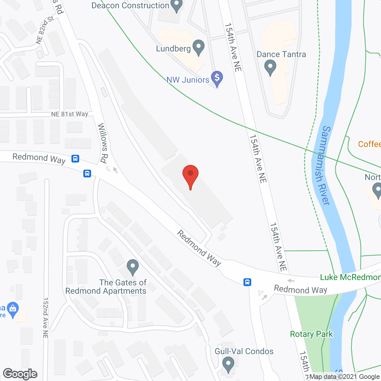 Map of the neighborhood around Redmond Care and Rehabilitation Center