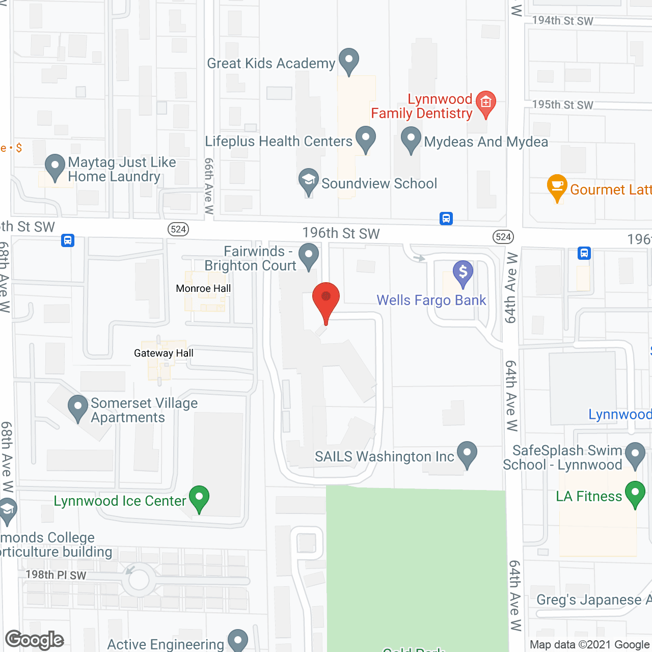 Map of the neighborhood around Fairwinds - Brighton Court