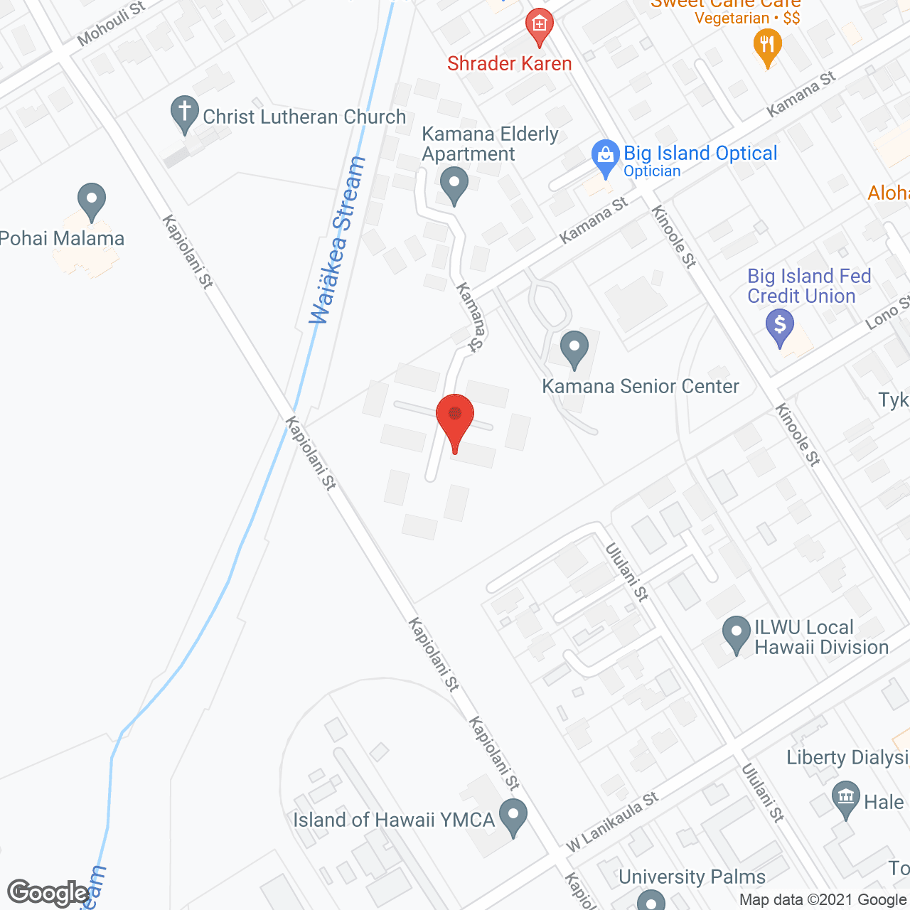 Map of the neighborhood around Kamana Elderly Apartment