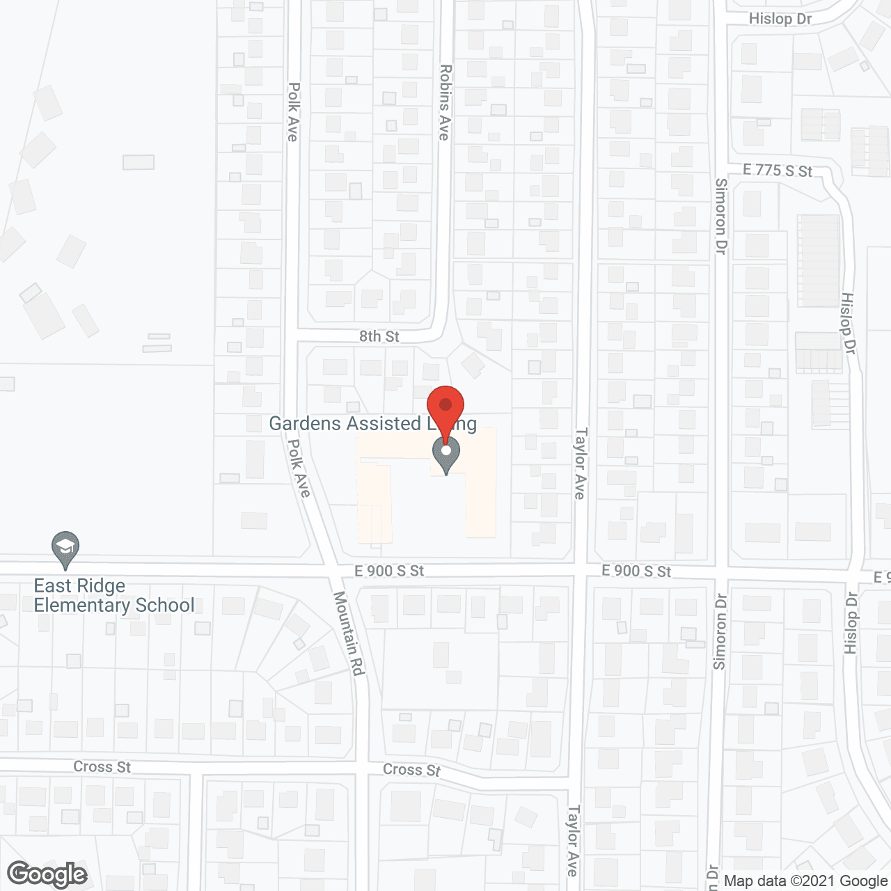 Map of the neighborhood around Gardens Assisted Living