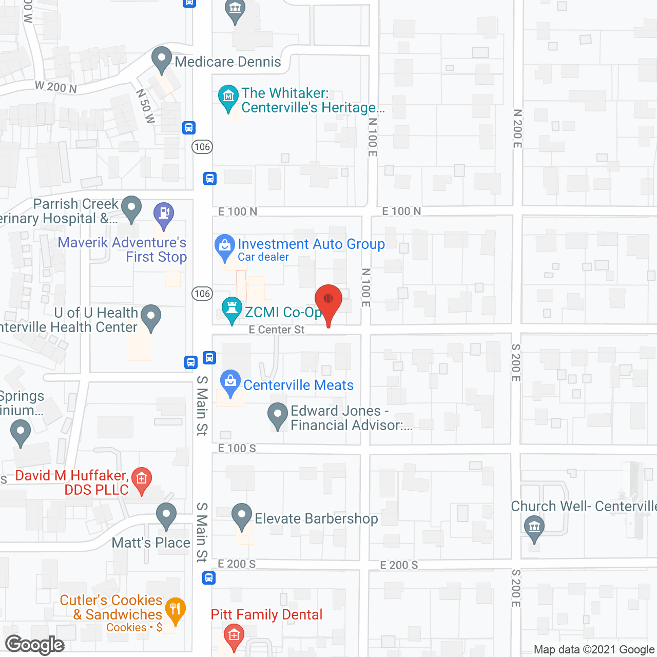 Map of the neighborhood around Spring Water Assisted Living