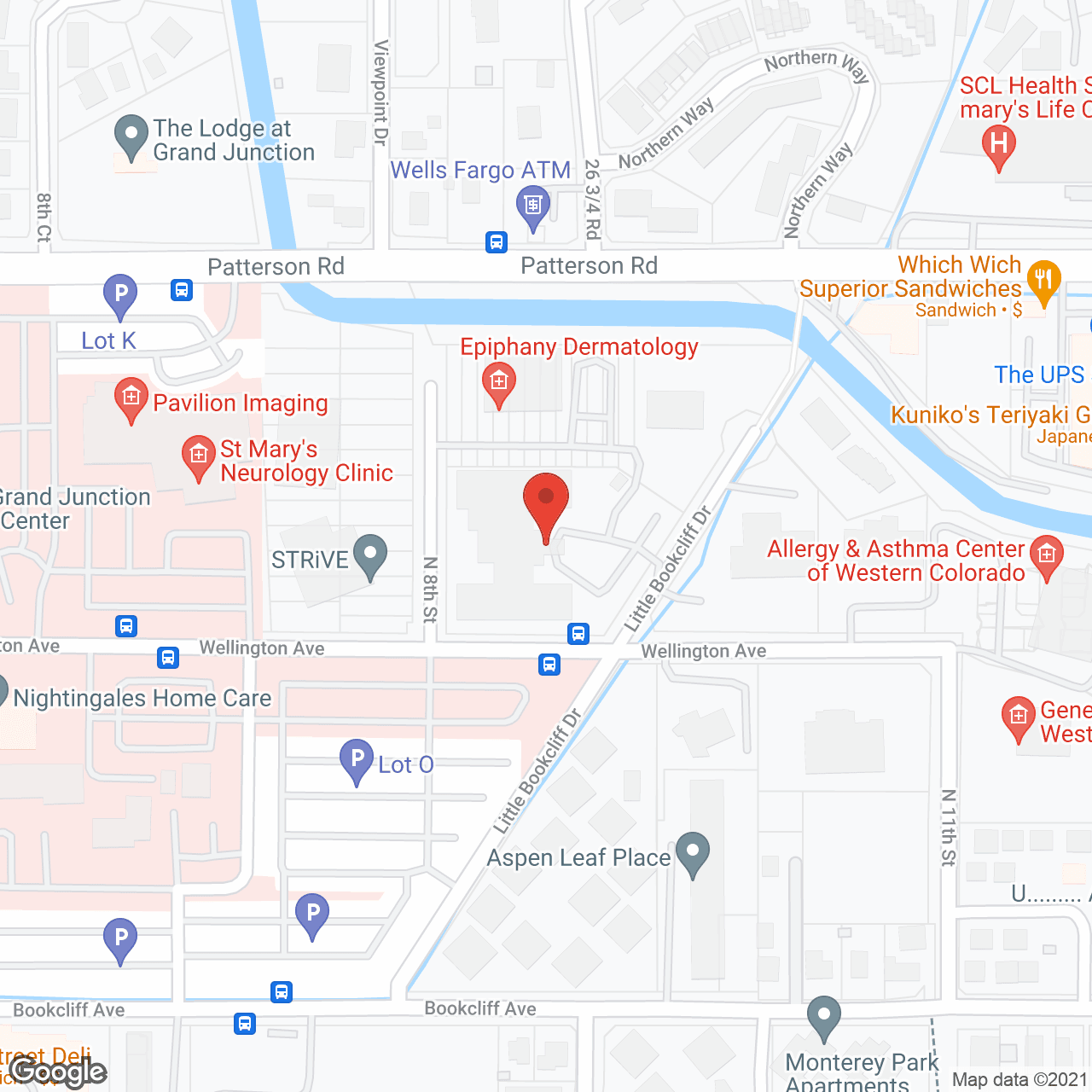 Map of the neighborhood around Integrated Health Svc