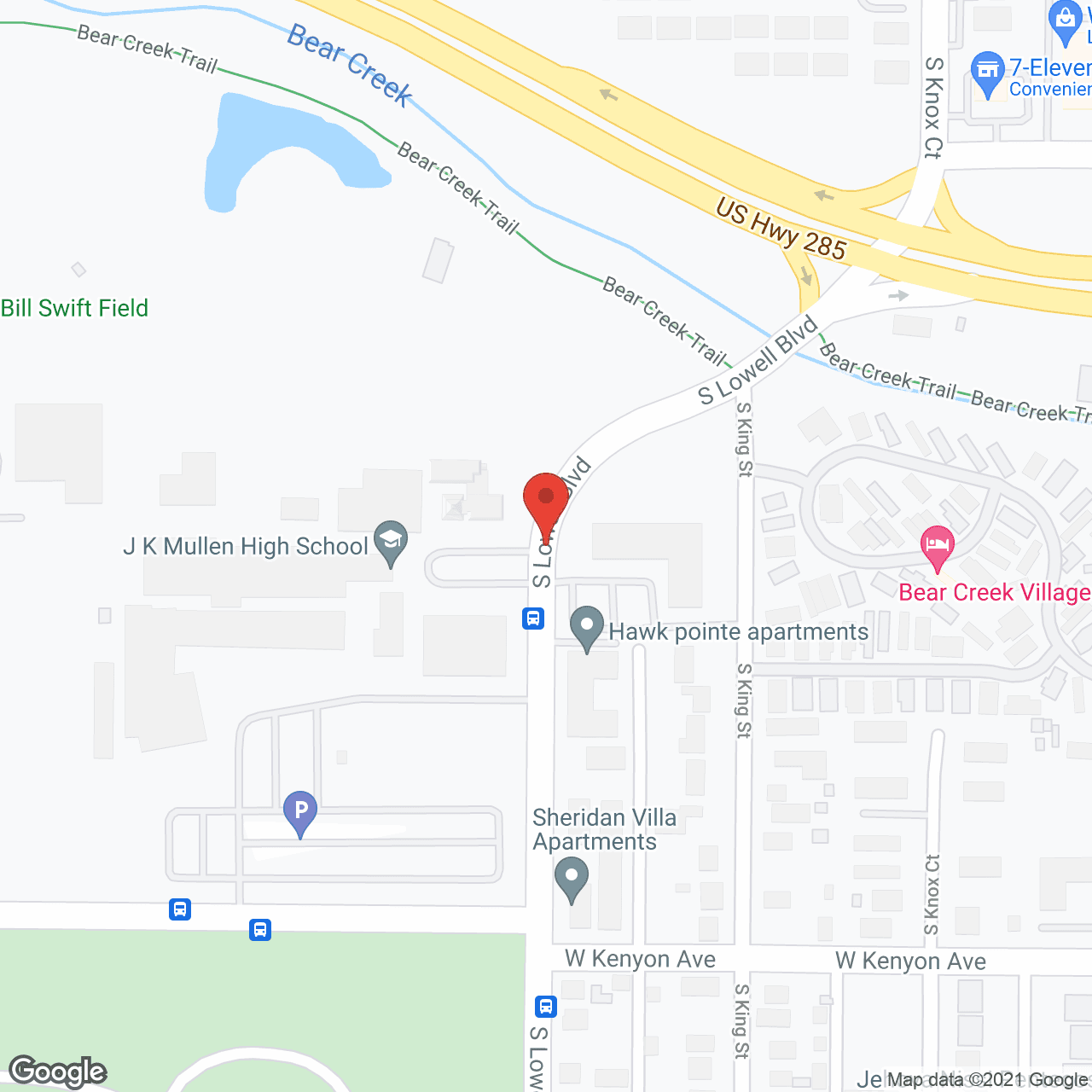 Map of the neighborhood around Kings Point Apartments