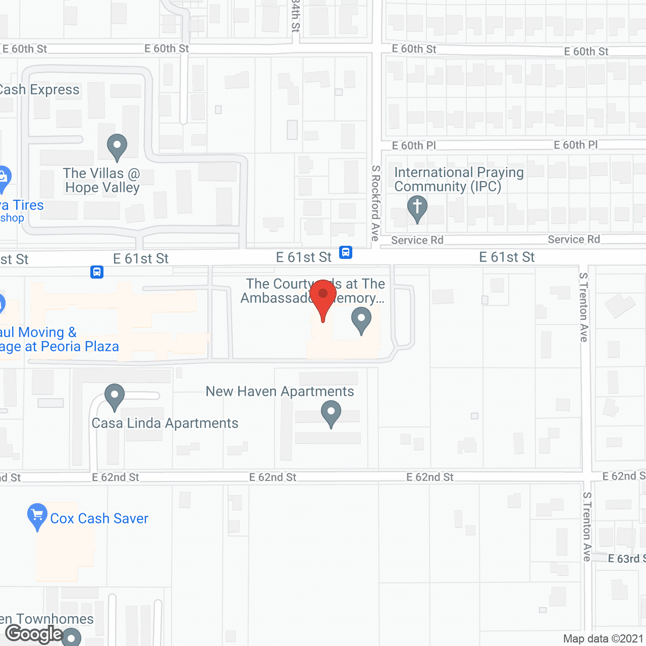 Map of the neighborhood around The Courtyards at The Ambassador Memory Care Assisted Living