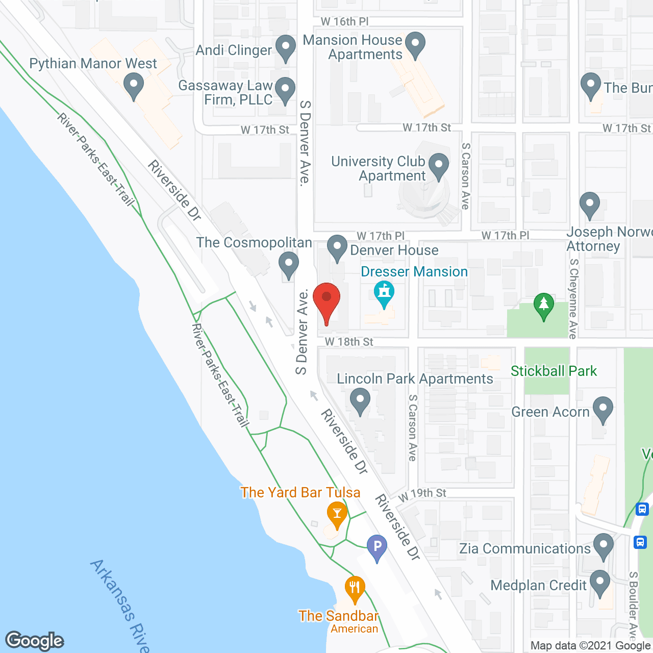 Map of the neighborhood around Terrace View Apartments