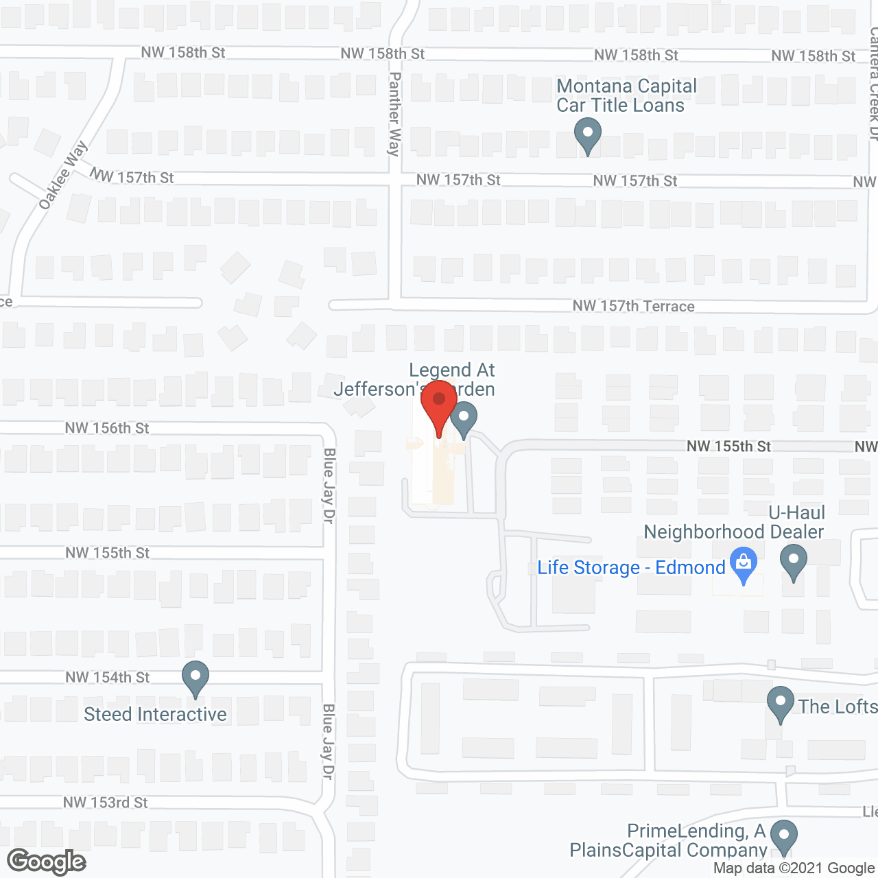 Map of the neighborhood around Monticello Retirement Estates