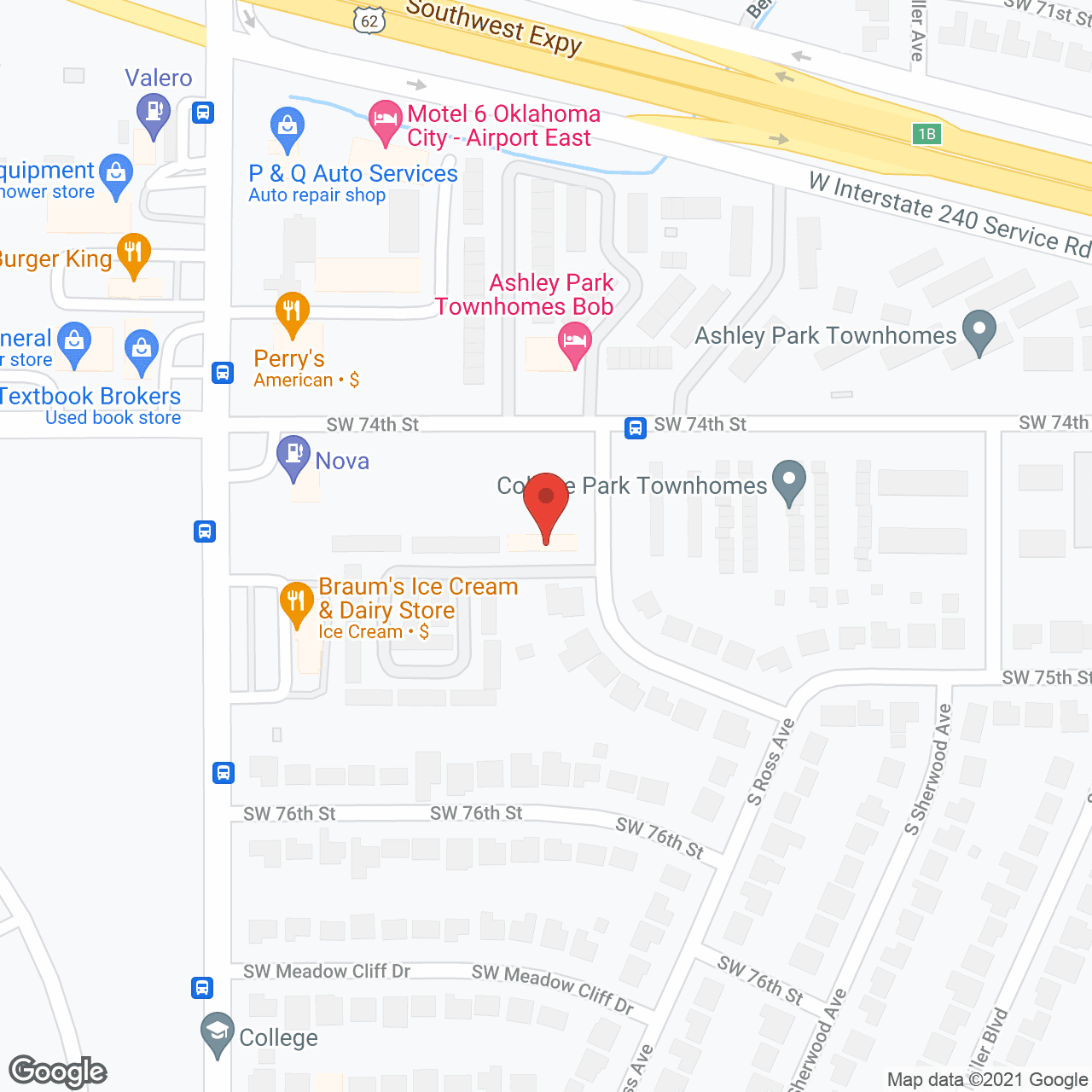Map of the neighborhood around Meadow Cliff Apartments