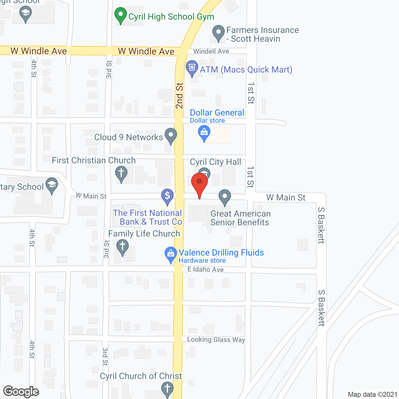 Map of the neighborhood around Cyril Nursing Home
