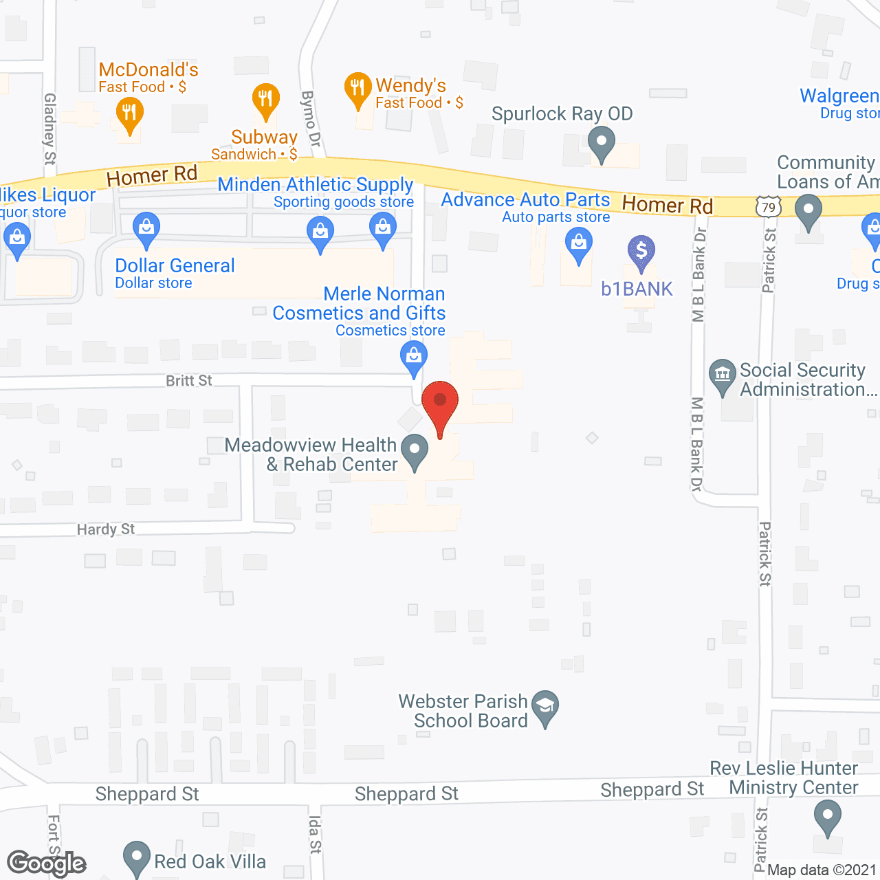 Map of the neighborhood around Integrated Health Svc
