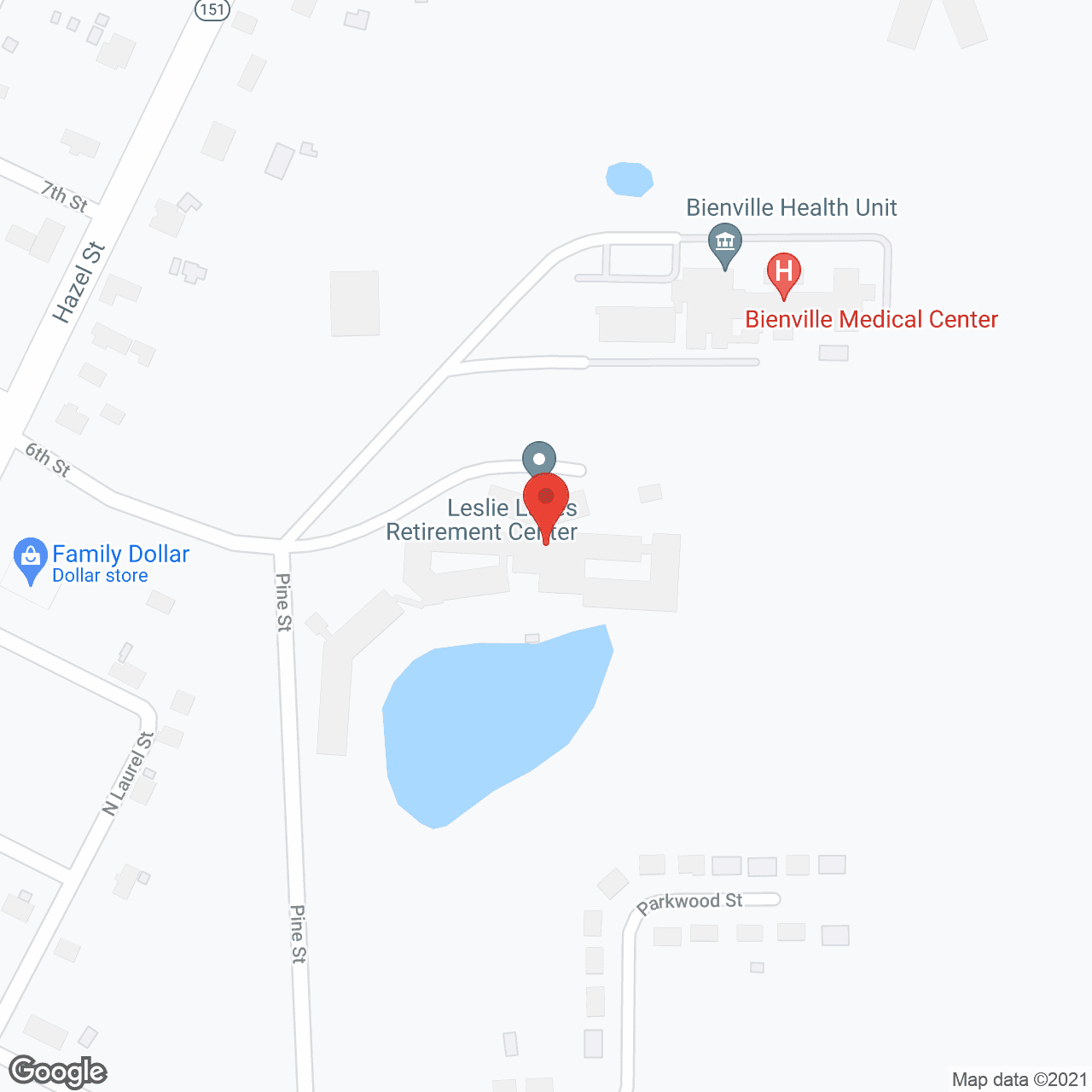 Map of the neighborhood around Baptist Retirement Ctr