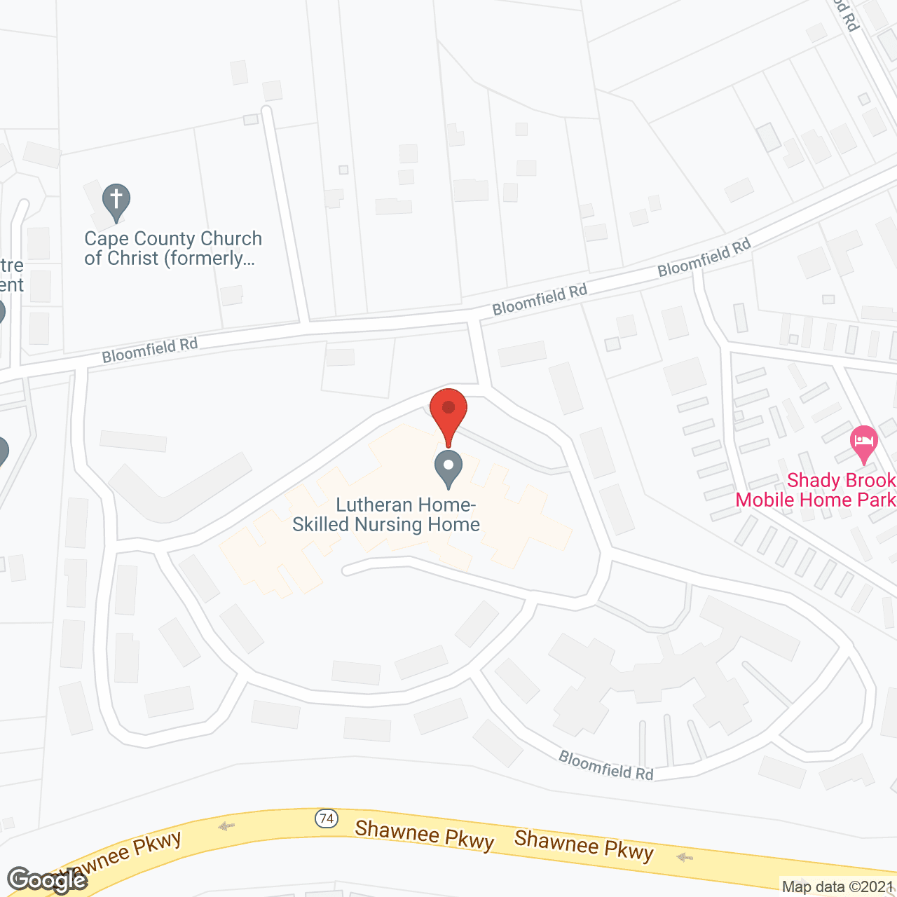 Map of the neighborhood around Saxony Village