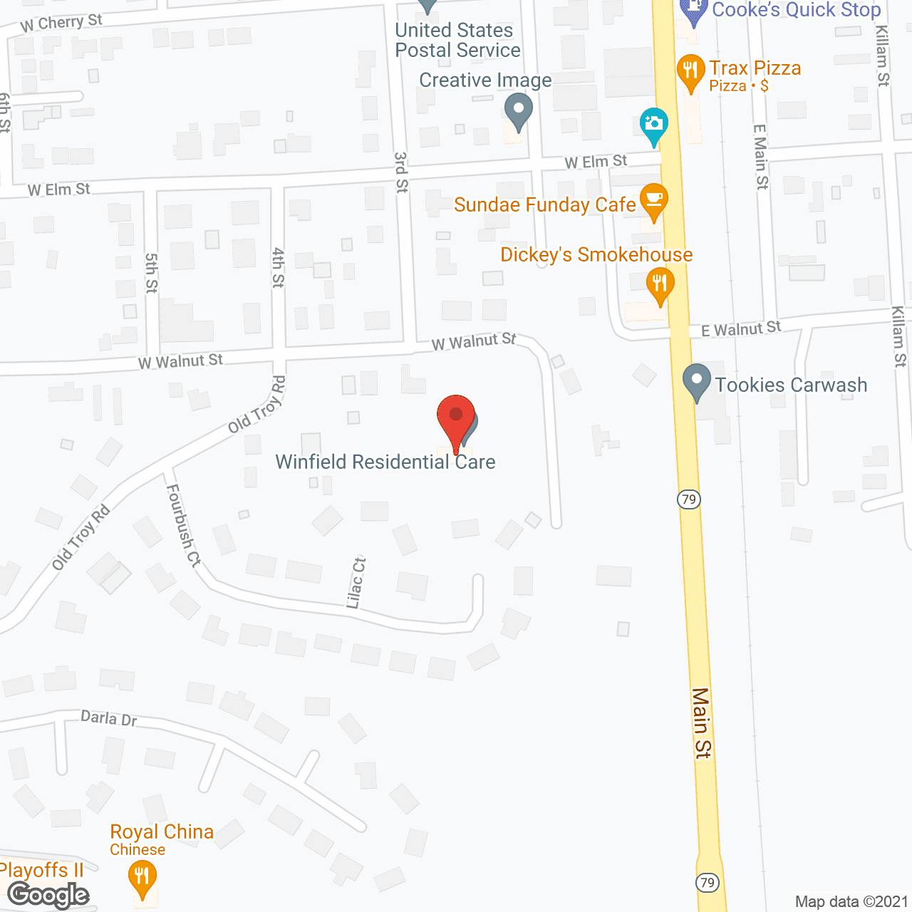 Map of the neighborhood around Winfield Residential Care