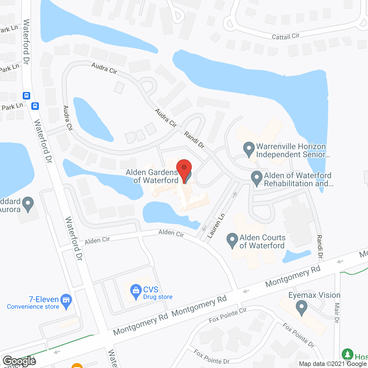 Map of the neighborhood around The Gardens of Waterford