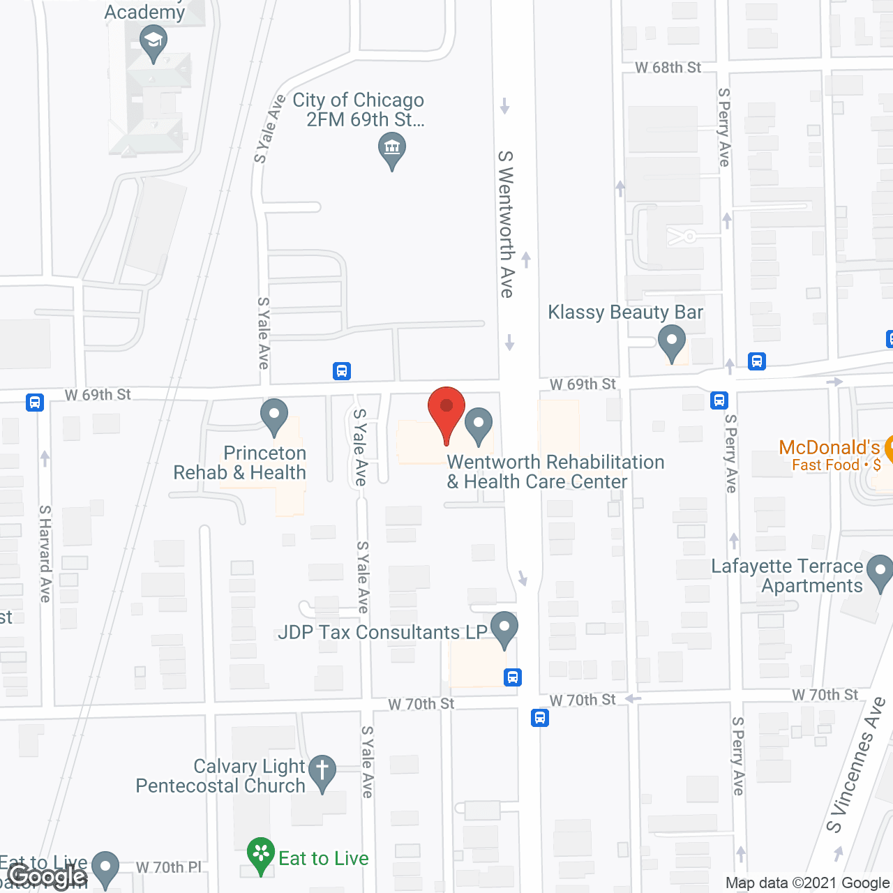 Map of the neighborhood around Alden-Wentworth Rehab & Health