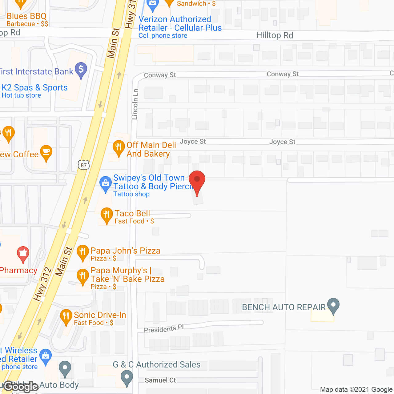 Map of the neighborhood around Bear Lodge Assisted Living